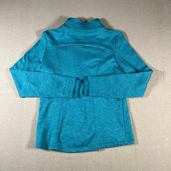 Asics Womens Size Small Thermal Running Jacket Full Zip Green Activewear - Picture 2 of 5